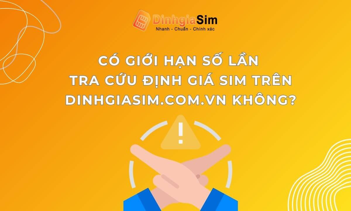 Có giới hạn số lần tra cứu định giá SIM trên Dinhgiasim.com.vn không?