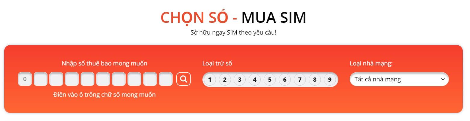 Tính năng so sánh giá sim và tìm sim theo yêu cầu trên Dinhgiasim.com.vn