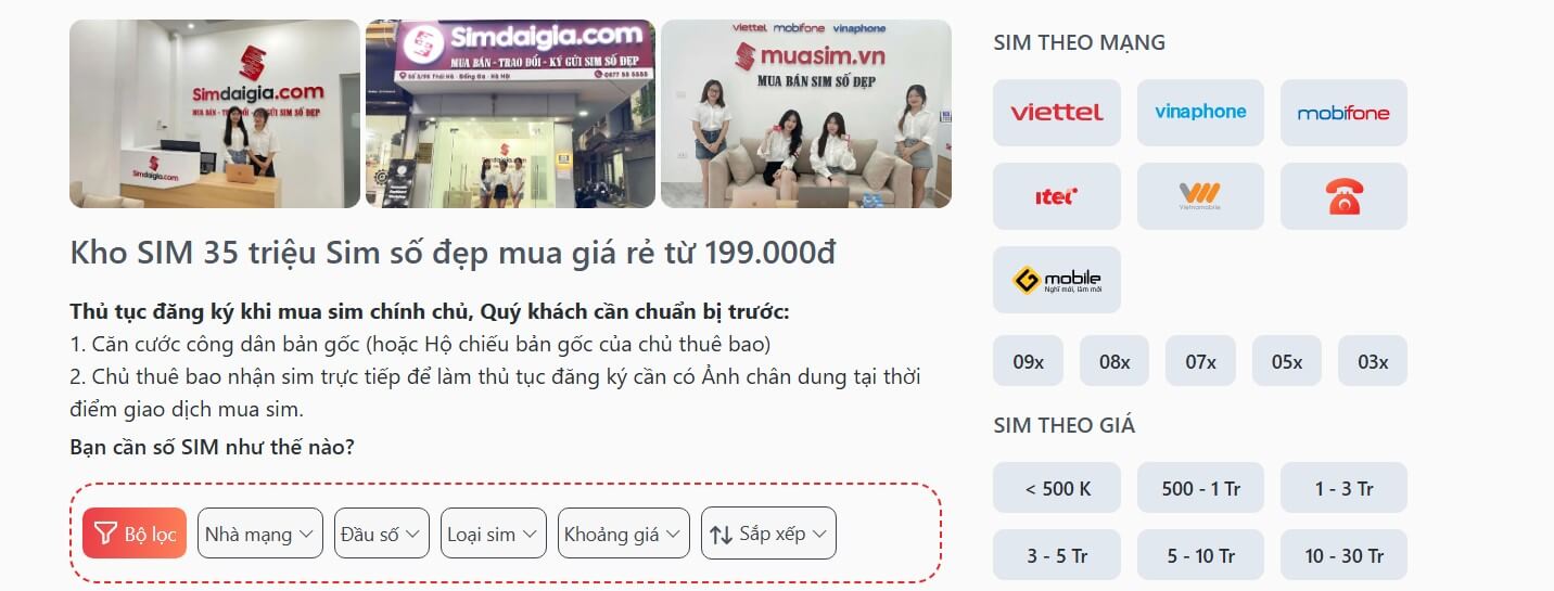 Top 8 nhà cung cấp sim số đẹp uy tín, chất lượng tại Việt Nam